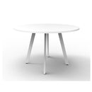 Perpetuity Round Meeting Table 900Mm Natural White White