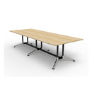 Hurricane Boardroom Table Dual Post 2 Piece Top Double Stage Oak