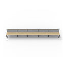 Infinite 10 Person 2 Workstation W Screen 6000 X 1530 X 1200Mm Oak Blk