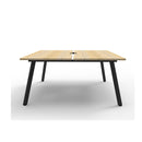 Eternal 2 Person 2 Workstation No Screen 1800 X 1530 X 730Mm Oak Black
