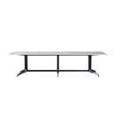 Hurricane Boardroom Table Dual Post 2 Piece Top Double Stage White