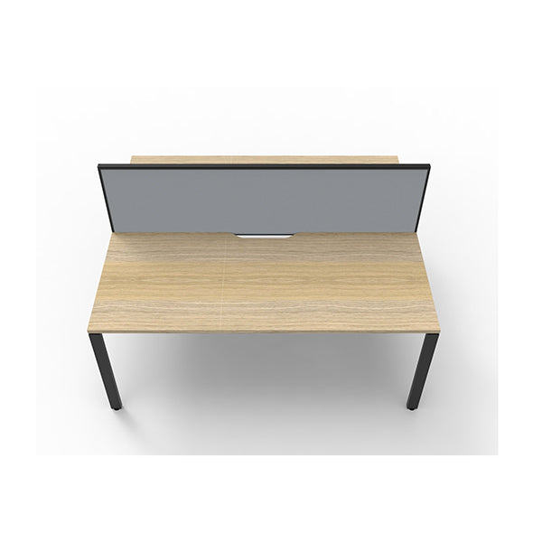 Express 2 Person 2 Workstation W Screen 1800 X 1530 X 1200Mm Oak Blk