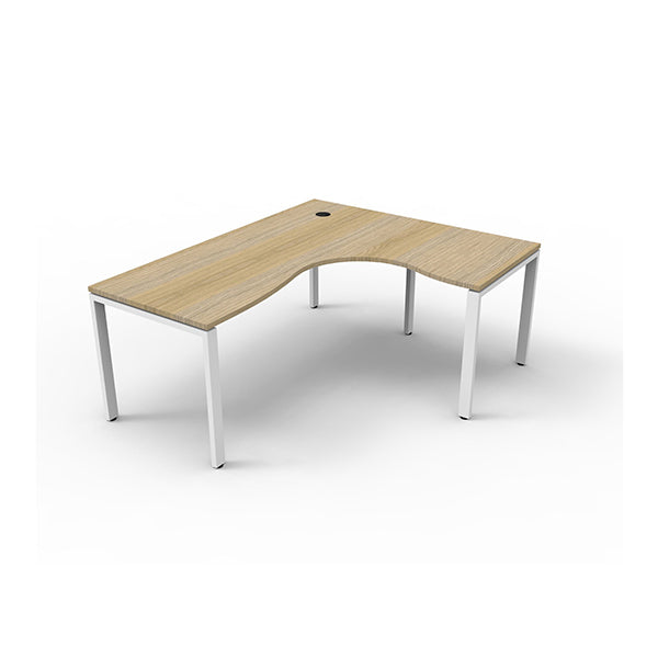 Infinite 1Person Cornerstation 1800X1500X750X730Mm Profile Leg Oak Wte