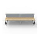Infinite 4 Person 2 Workstation W Screen 3000 X 1530 X 1200Mm Oak Blk