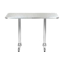 Garden Table Silver 120X60X70 Cm Aluminium