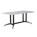 Hurricane Meeting Table Dual Post Single Stage Natural White