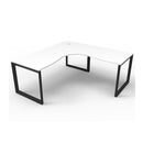 Infinite 1 Person Corner Workstation 1800 X 1800 X 750 X 730Mm Wte Blk
