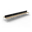 Infinite 8 Person 2 Workstation W Screen 6000 X 1530 X 1200Mm Oak Wte