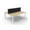 Express 2 Person 2 Workstation W Screen 1500 X 1530 X 1200Mm Oak Wte