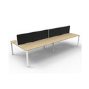 Express 4 Person 2 Workstation W Screen 2400 X 1530 X 1200Mm Oak Wte