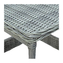 Garden Table Light Grey 45X45 Cm Poly Rattan