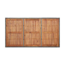 Garden Table Grey 190X90X75 Cm Poly Rattan And Solid Acacia Wood