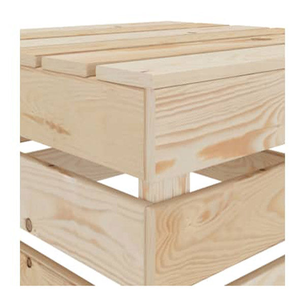 Garden Pallet Table Wood 60X60 Cm