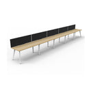 Eternal 5 Person 1 Workstation With Screen 9000 X 780 X 730Mm Oak Whte
