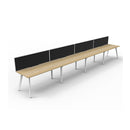 Eternal 4 Person 1 Workstation With Screen 7200 X 780 X 730Mm Oak Whte