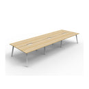 Eternal 6 Person 2 Workstation No Screen 3600 X 1530 X 730Mm Oak White