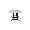 Hurricane Boardroom Table Dual Post 2 Piece Top Double Stage White