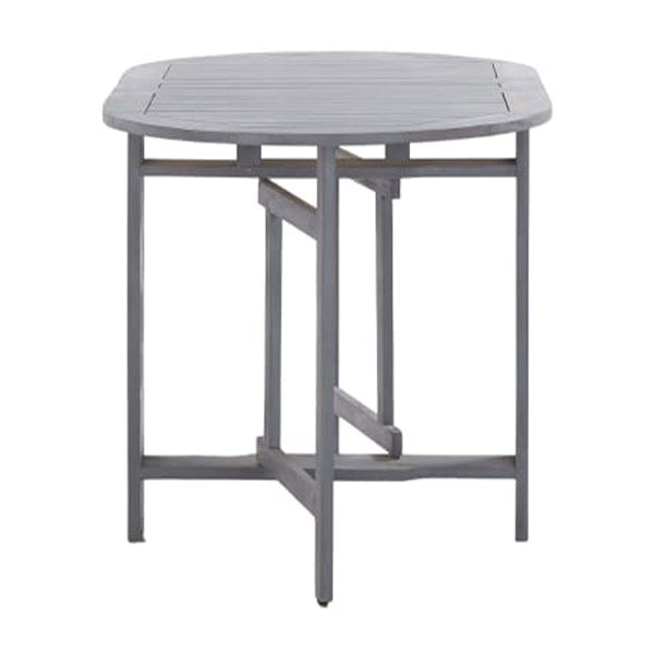 Garden Table Grey 120X70X74 Cm Solid Acacia Wood