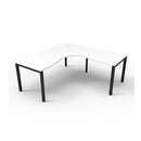Infinite 1Person Cornerstation 1800X1800X750X730Mm Profile Leg Wte Blk