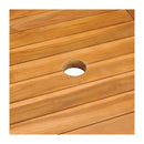 Garden Table 150X90X75 Cm Solid Teak Wood