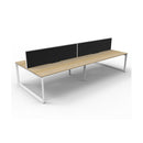 Infinite 4 Person 2 Workstation W Screen 3000 X 1530 X 1200Mm Oak Wte