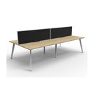 Eternal 4 Person 2 Workstation W Screen 3000 X 1530 X 1200Mm Oak Wte
