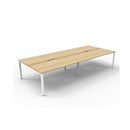 Express 4 Person 2 Workstation No Screen 2400 X 1530 X 730Mm Oak Wte
