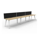 Eternal 3 Person 1 Workstation With Screen 3600 X 780 X 730Mm Oak Whte