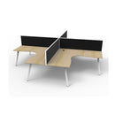Eternal 4Person Corner Workstation W Screens 3630X3030X1200Mm Oak Wte