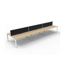 Express 6 Person 2 Workstation W Screen 5400 X 1530 X 1200Mm Oak Wte