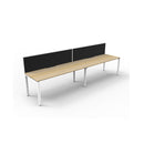 Express 2 Person 1 Workstation With Screen 2400 X 780 X 730Mm Oak Wte