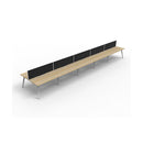 Eternal 10 Person 2 Workstation W Screen 6000 X 1530 X 1200Mm Oak Wte