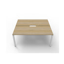Express 2 Person 2 Workstation No Screen 1500 X 1530 X 730Mm Oak Wte