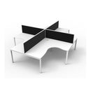 Infinite 4Person Corner W Screens 3030X3030X1200Mm Profile Leg White
