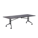 Swift Verge Bending Boardroom Table Driftwood Black