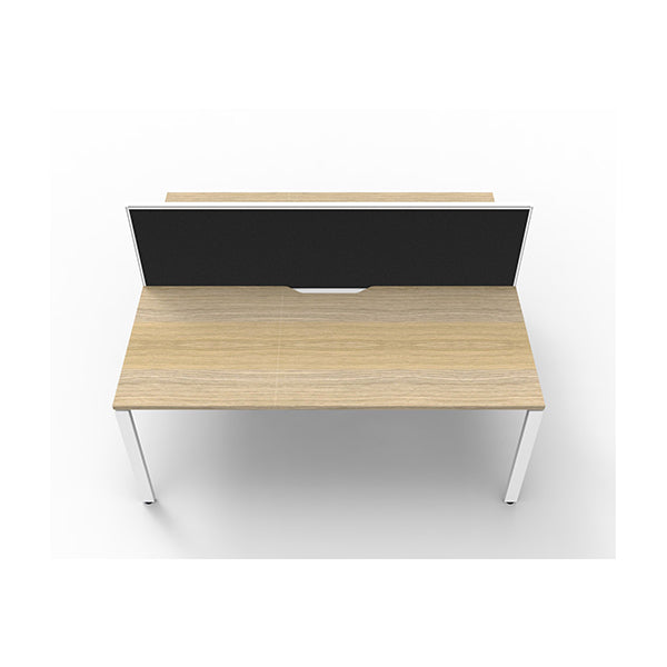 Express 2 Person 2 Workstation W Screen 1500 X 1530 X 1200Mm Oak Wte