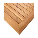 Garden Dining Table 140X80X75 Cm Solid Teak Wood And Stainless Steel