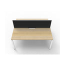 Express 2 Person 2 Workstation W Screen 1800 X 1530 X 1200Mm Oak Wte