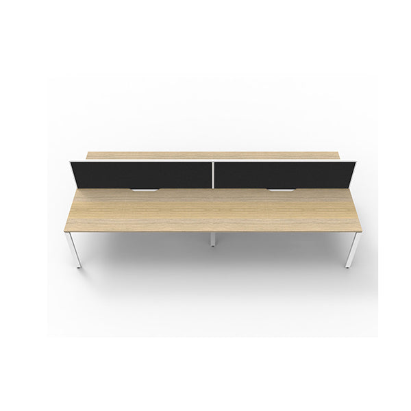 Express 4 Person 2 Workstation W Screen 3000 X 1530 X 1200Mm Oak Wte