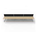 Infinite 6 Person 2 Workstation W Screen 4500 X 1530 X 1200Mm Oak Wte