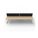 Infinite 4 Person 2 Workstation W Screen 3000 X 1530 X 1200Mm Oak Wte