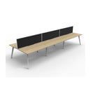 Eternal 6 Person 2 Workstation W Screen 5400 X 1530 X 1200Mm Oak Wte