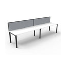 Express 2 Person 1 Workstation With Screen 3600 X 780 X 730Mm Wte Blk