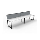 Infinite 2 Person 1 Workstation W Screen 2400 X 780 X 730Mm Wte Blk