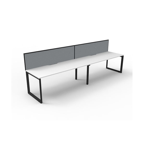 Infinite 2 Person 1 Workstation W Screen 2400 X 780 X 730Mm Wte Blk