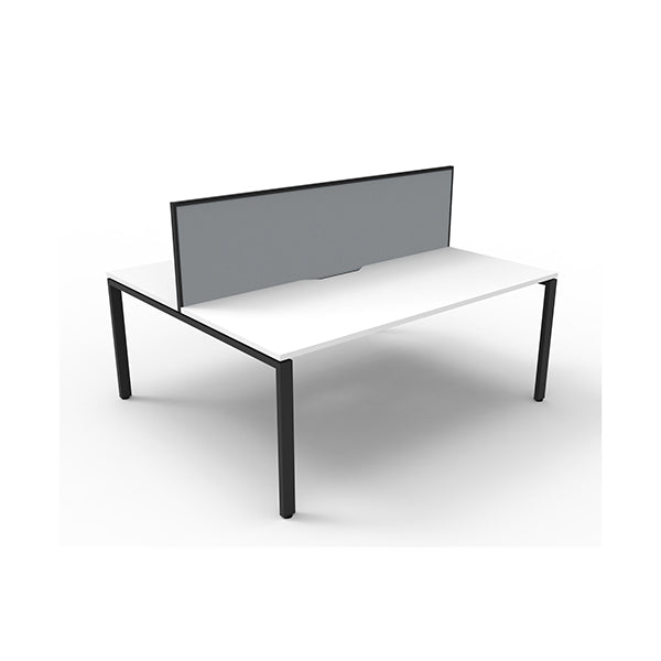 Express 2 Person 2 Workstation W Screen 1800 X 1530 X 1200Mm Wte Blk