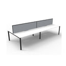 Express 4 Person 2 Workstation W Screen 3000 X 1530 X 1200Mm Wte Blk