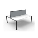 Express 2 Person 2 Workstation W Screen 1500 X 1530 X 1200Mm Wte Blk