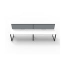 Infinite 2 Person 1 Workstation W Screen 2400 X 780 X 730Mm Wte Blk