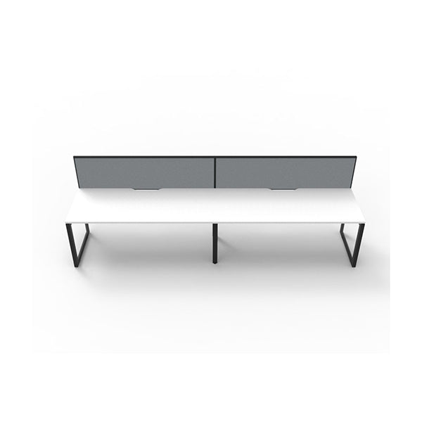 Infinite 2 Person 1 Workstation W Screen 2400 X 780 X 730Mm Wte Blk